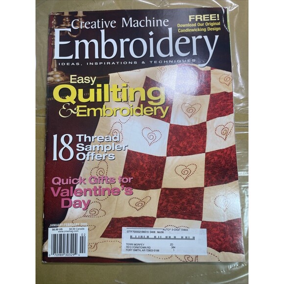 5 Bulk Creative Machine Embroidery Magazine Lot Of 5 Inspirations & Techniques - Picture 6 of 6